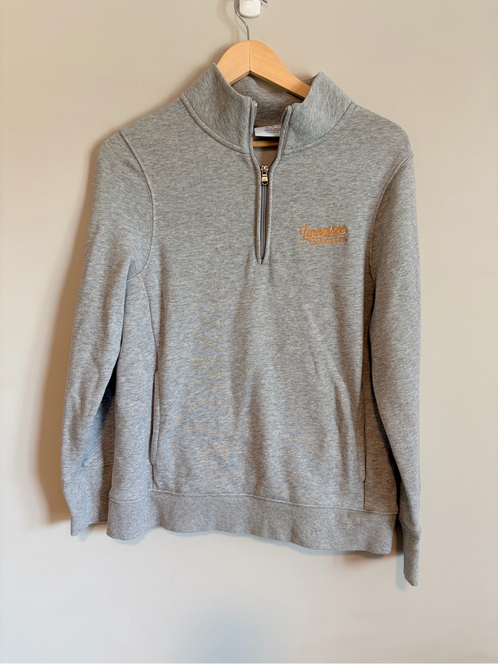 Tennessee Volunteers Classic Gray Quarter-Zip Sweater with Embroidered Logo